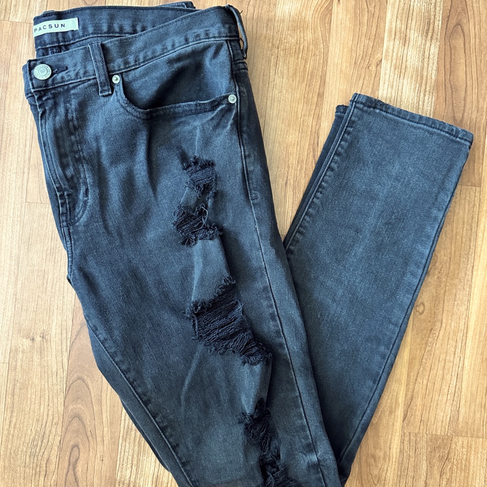 Men's Ripped Black Pacsun Jeans
